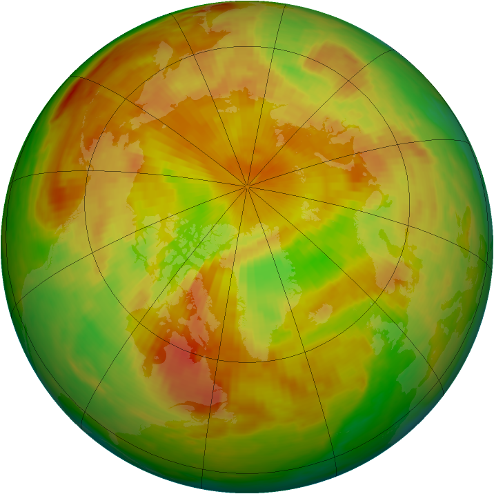 Arctic ozone map for 21 May 1982